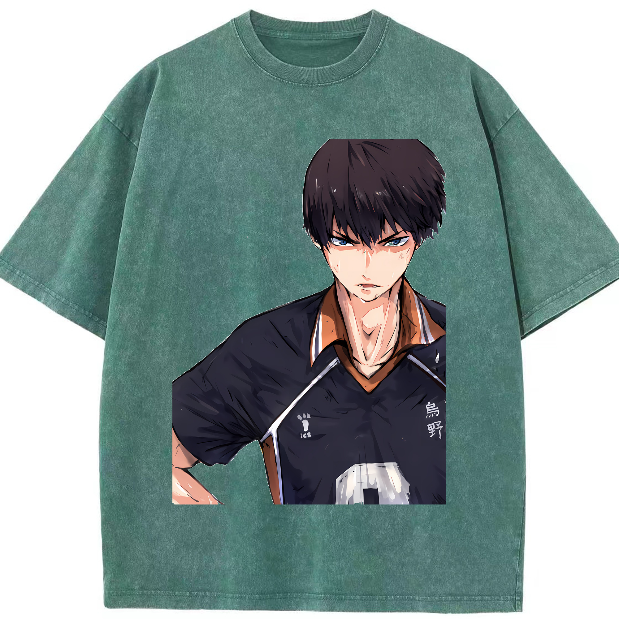 （画像用） ハイキュー!! Haikyu!! 綿100% ヴィンテージ風 半袖Tシャツ（フロントプリント）